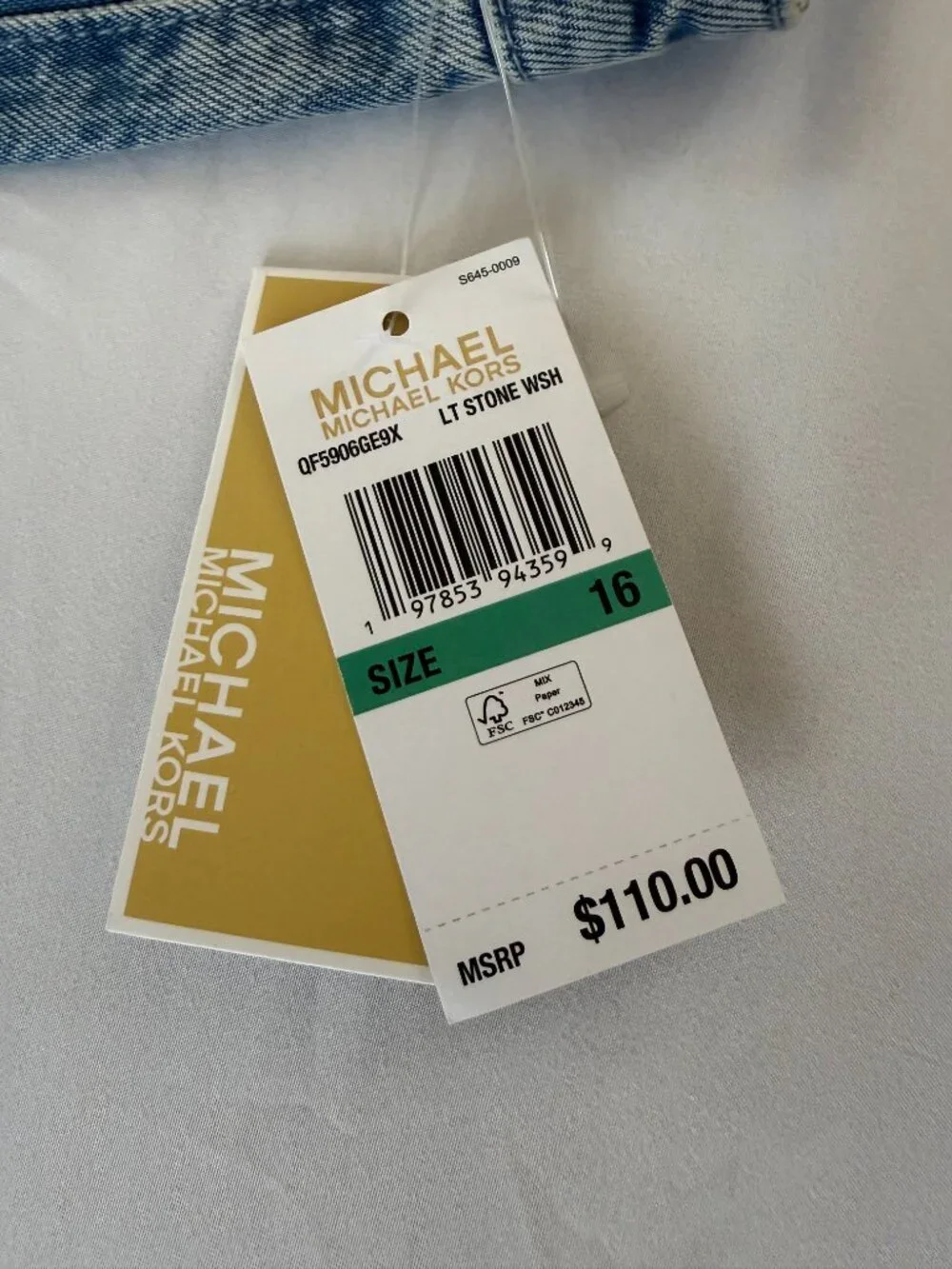 MSRP $110 - MICHAEL KORS Women's Size 16 Selma Crop Wide Leg High Rise Jeans